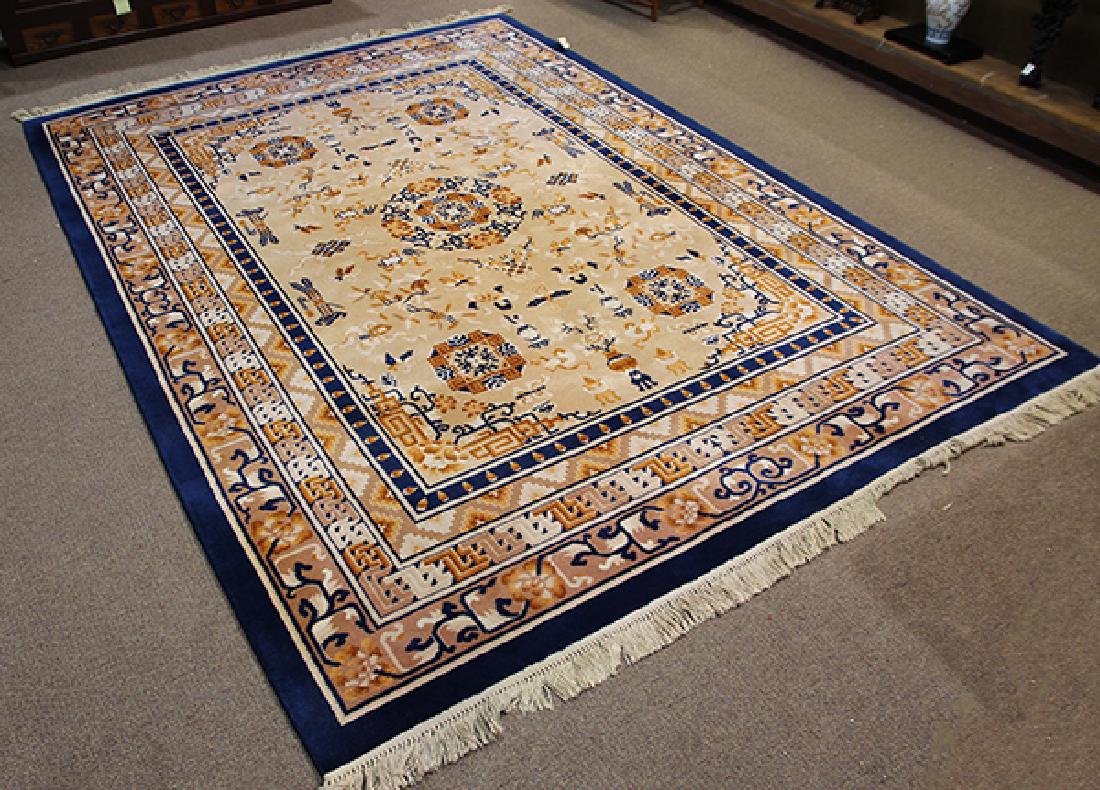 Chinese style machine made carpet 12' 2'' x 8' 8" (1 of 5)
