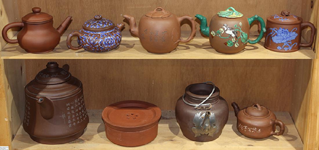 Two Shelves of Zisha Teapots (1 of 7)