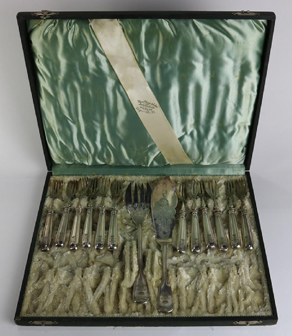 (lot of 15) German .800 silver fish set, 6.27 troy oz (1 of 4)