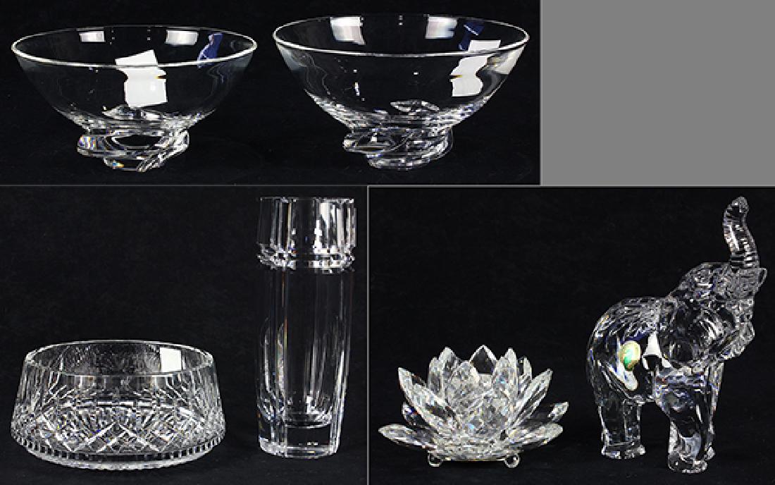 (Lot of 6) Waterford and Steuben glass group, (1 of 10)