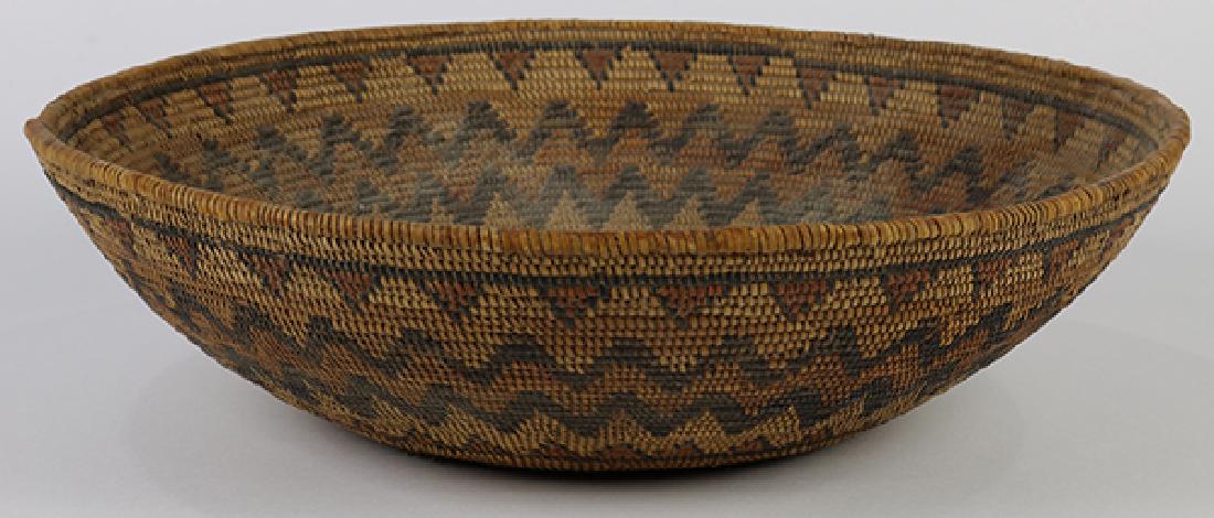 Rare and unusual Southern mission basketry bowl (1 of 3)