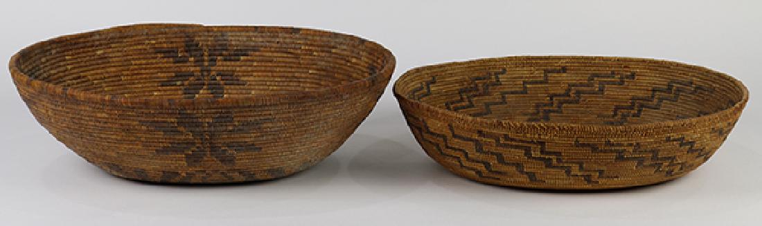 (lot of 2) Antique Mission storage baskets (1 of 4)