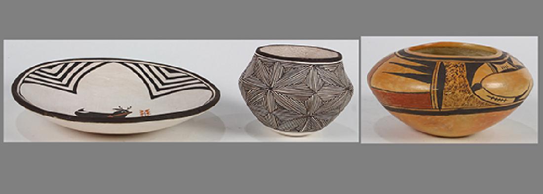 (Lot of 3) Acoma Pueblo pottery vessels, consisting of (1 of 9)