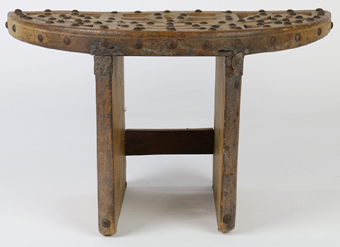 South American Surinam carved wood stool, the (1 of 3)