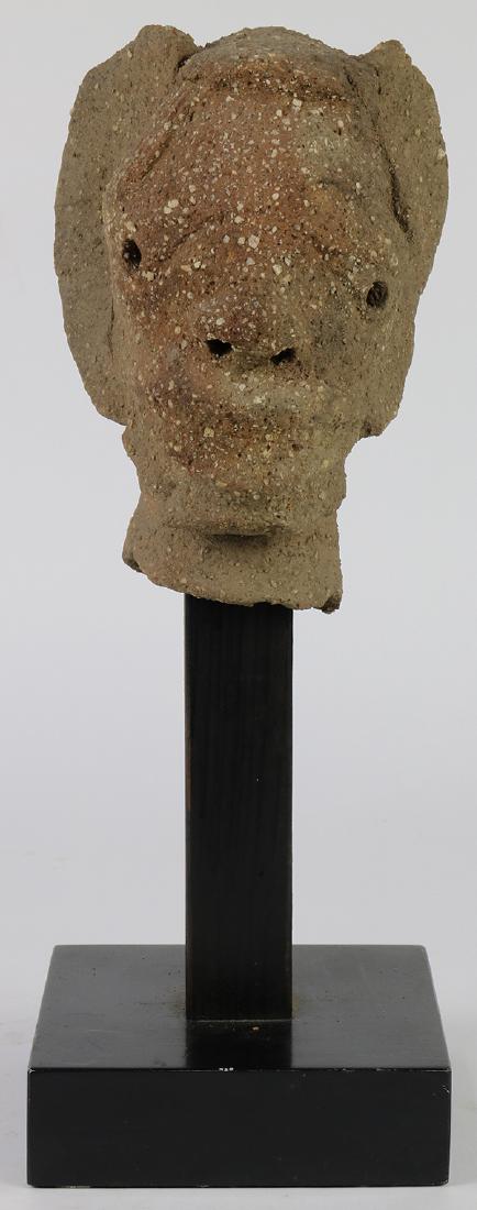 Nok terracotta head figure: Nok terracotta head figure, 7.25"l, Provenance: 2000 from Tribal Arts Dealer, San Francisco, CA