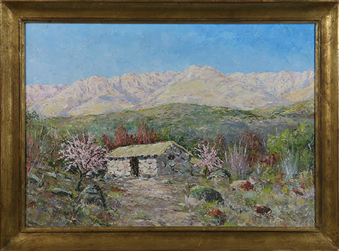 Argentine Mountain Scene with Cabin, painting (1 of 1)