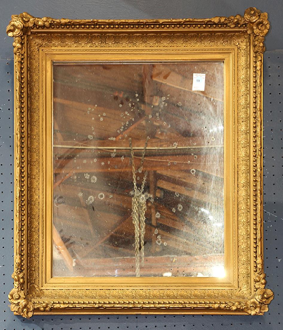 Rococo style giltwood framed mirror, having a floral (1 of 1)