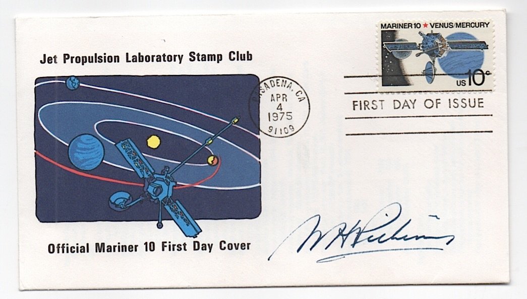 Space - Rocket Physicist: [SPACE] Dr. William H. PICKERING [b.1910] US engineer & physicist who developed the first telemetry system used in US rockets. Signed 1975 FDC honoring Mariner 10. Unaddressed.
