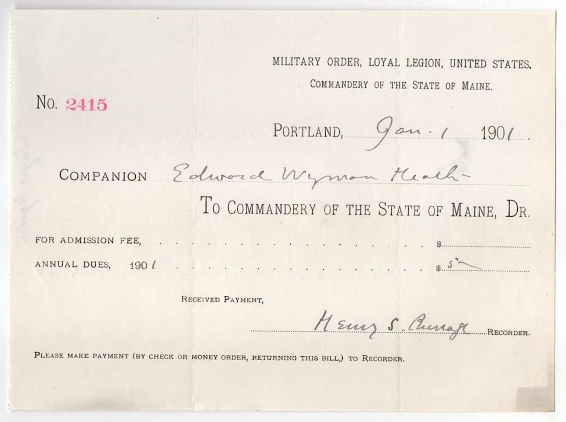 Prisoner at Libby Prison - Maine Historian: [MAINE] Henry S. Burrage (1837-1926) he was the First State Historian [Maine 1907-1926]. Henry Sweetser Burrage was born in Fitchburg, Massachusetts, the son of Jonathan Burrage and Mary Upton Burrage