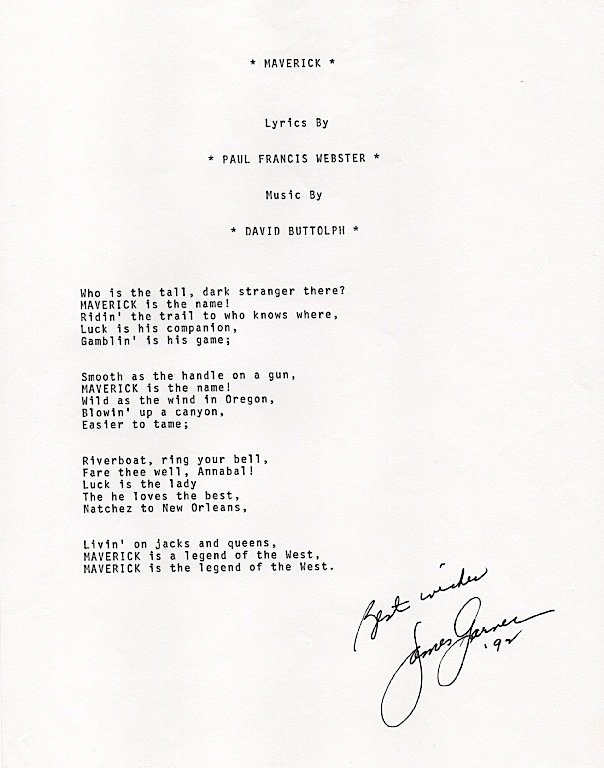 James Garner "Maverick": [FILM - TV] James Garner (1923-2014) American film and television actor, one of the first Hollywood actors to excel in both media. He has starred in several television series spanning a career of more