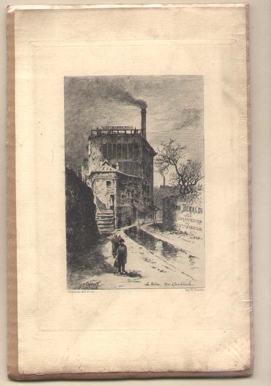 Gustave Fraipont - Etching: Gustave Fraipont (1849-1923, Paris) was a painter, sculptor, illustrator and poster-designer. Born in Belgium, he later became a naturalised French citizen. Original etching, plate signed, c.1885, ima