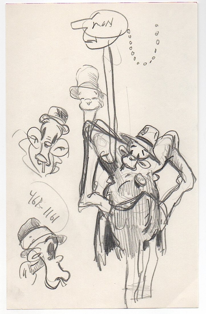 RALPH BAKSHI - American animator/draftsman Drawing: RALPH BAKSHI - American animator/draftsman. In the late 1950s & early 1960s he worked at CBS-Terrytoons on such series as "Heckle and Jeckle" and "Mighty Mouse." From there he went to Famous Studios-P