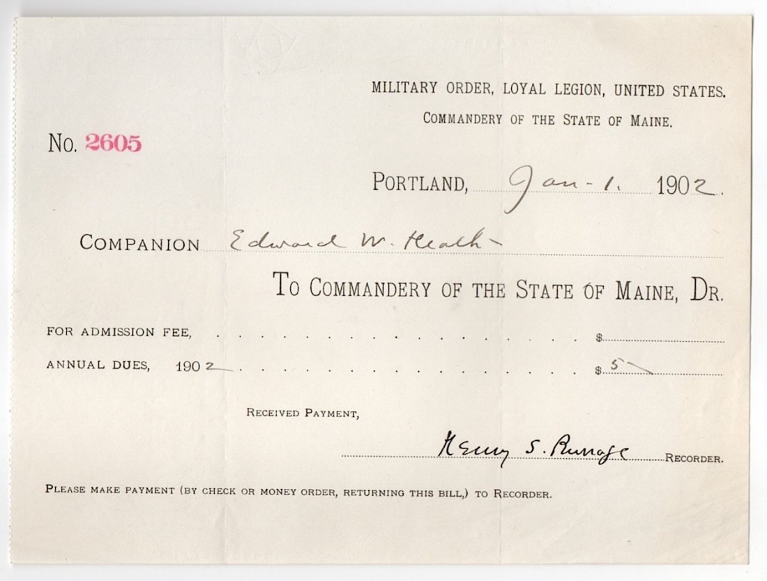 Prisoner at Libby Prison from Maine: [MAINE] Henry S. Burrage (1837-1926) he was the First State Historian [Maine 1907-1926]. Henry Sweetser Burrage was born in Fitchburg, Massachusetts, the son of Jonathan Burrage and Mary Upton Burrage