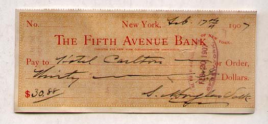 Douglas Volk Check 1907: [ART] S.A. Douglas Volk (1856-1935) American portrait painter and the son of noted sculptor Leonard Volk. Best known for his portraits of Abraham Lincoln, one of which hangs in the Lincoln Bedroom at