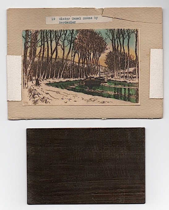 Rare Original Etching Plate - Berdanier: Paul Berdanier (Frackville, Pennsylvania, 1879 - Long Island, 1961) A fine American etcher, painter and illustrator, Paul F. Berdanier studied art under Charles Hope Provost, in New York, Gustave Wolf