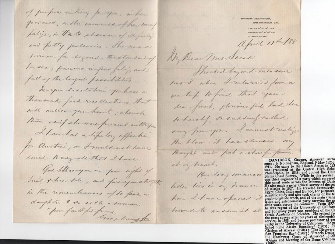 George Davidson (1825-1911) astronomer (1 of 2)