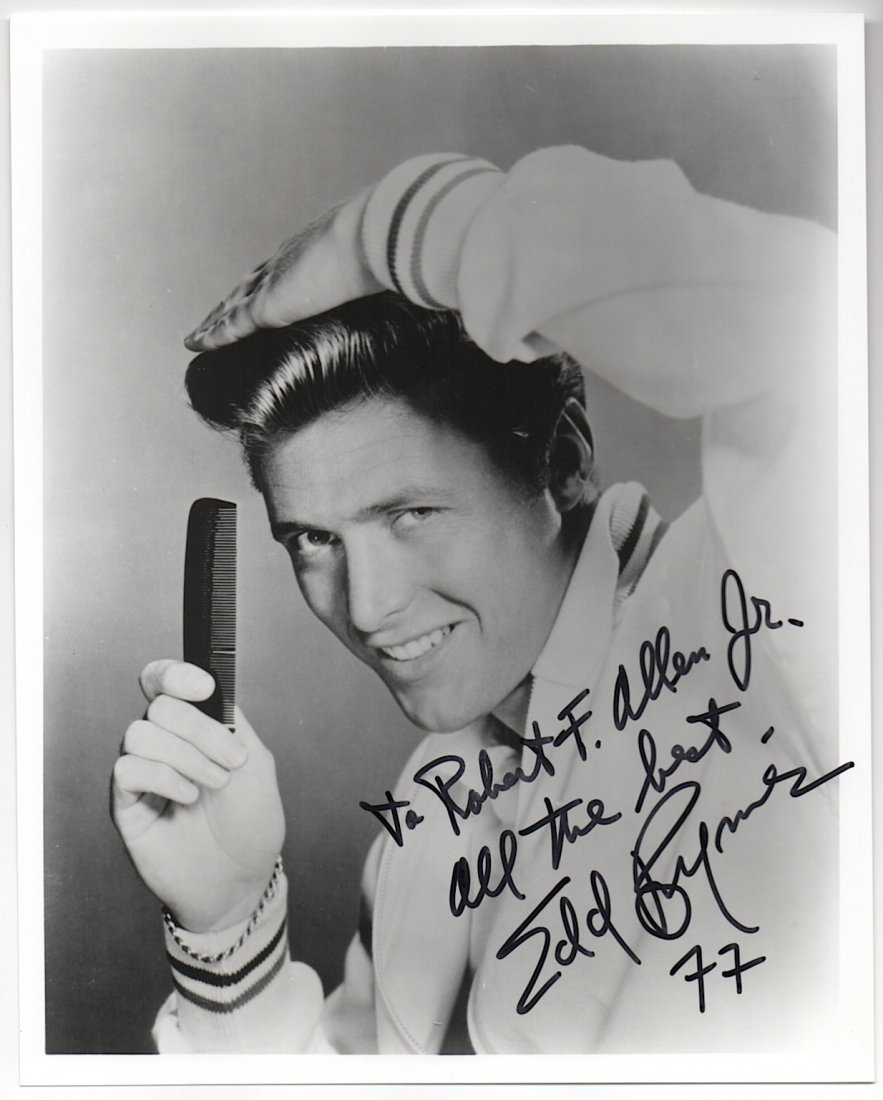 Edd Byrnes (b. 1933) American actor: [TV] Edd Byrnes (b. 1933) American actor known for his starring role in the television series 77 Sunset Strip. He also was featured in the 1978 film Grease as television teen-dance show host, Vince Fo