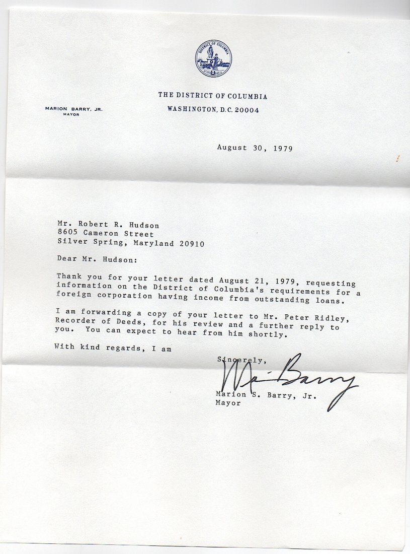 Mayor Marion Barry (1 of 1)