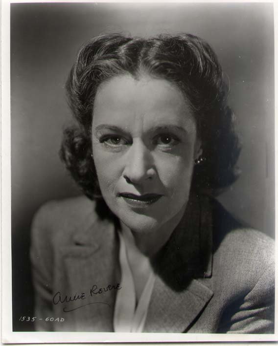 Anne Revere: [FILM-THEATRE] Anne Revere [19-3-1990] American stage, film, and television actress. Revere worked steadily as a character actress in films, appearing in nearly three dozen between 1934 and 1951. She