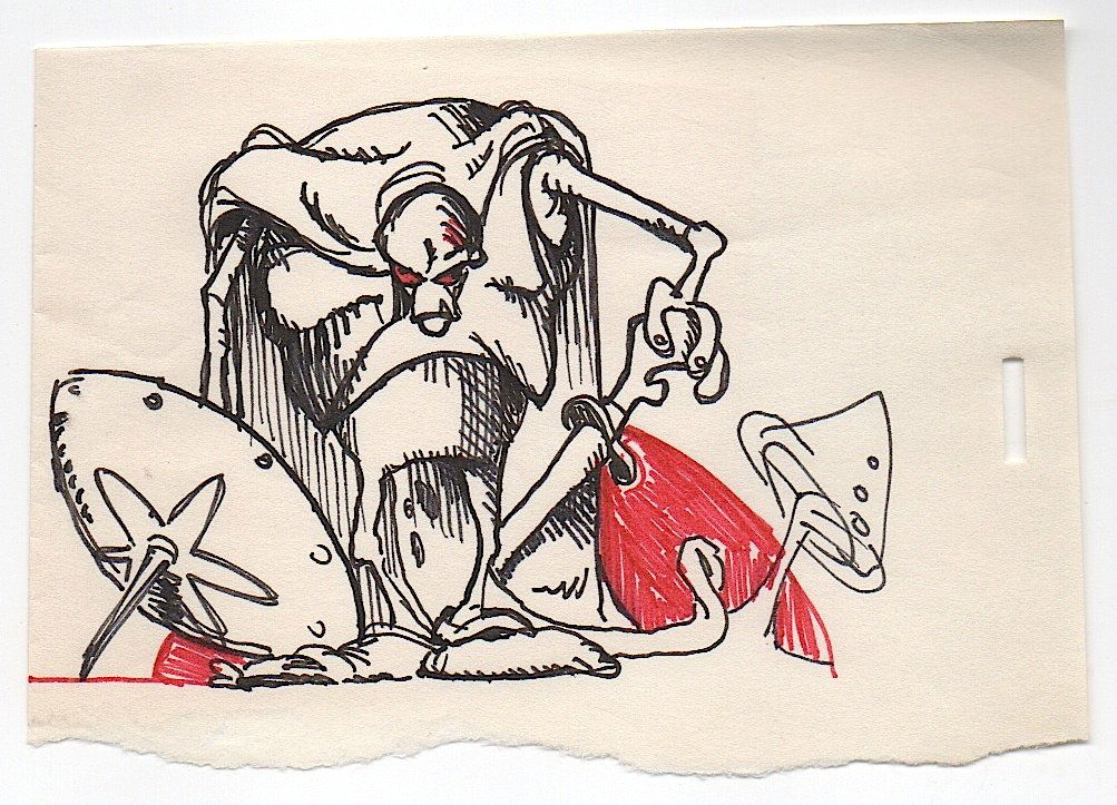 RALPH BAKSHI - American animator/draftsman Drawing (1 of 1)