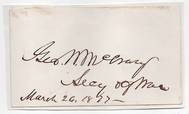 George W. McCrary Sec. of War (1 of 2)