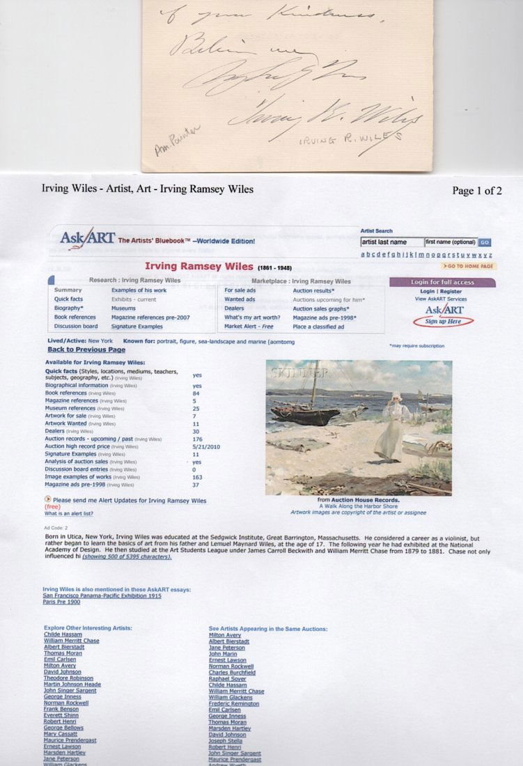 Irving Wiles (1861-1948) American artist (1 of 1)