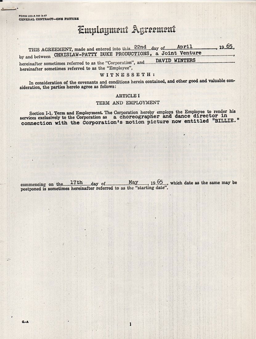 David Winters - dancer, choreographer (1 of 2)