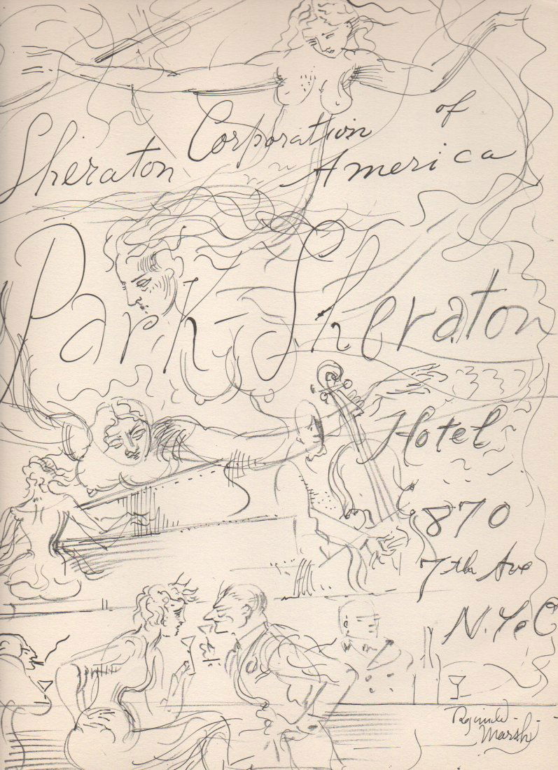 Reginald Marsh 1953 Sheraton Hotel NYC (1 of 1)