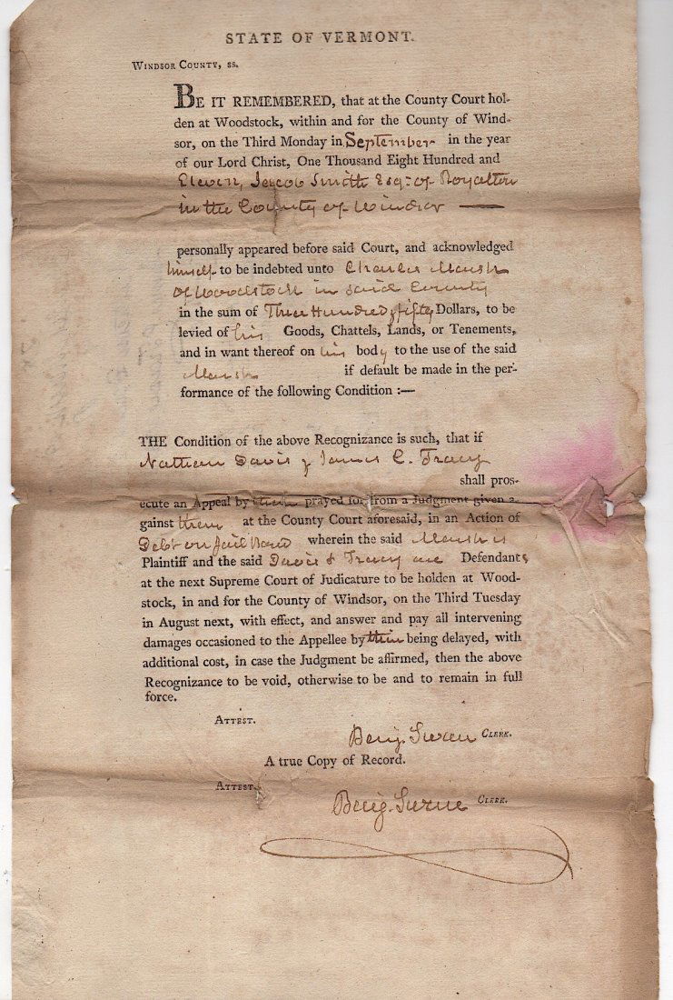 Group of Vermont Documents (1 of 1)