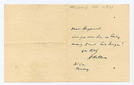 Henry Hallam [1777-1859] English historian (1 of 1)