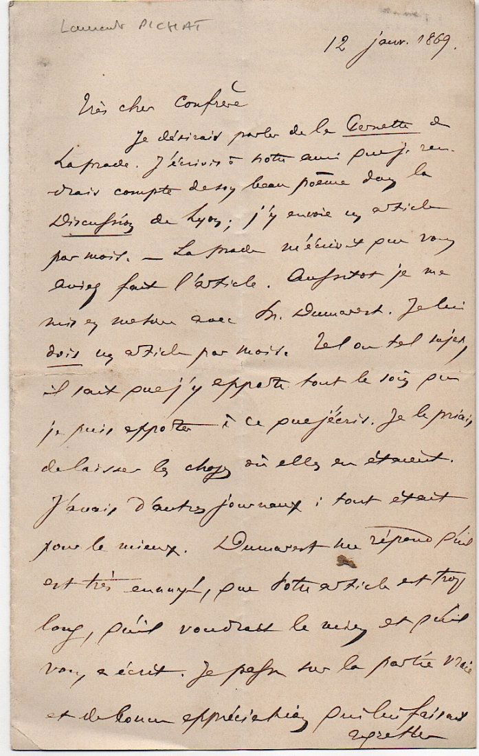 Leon Laurent-Pichat (1823-1886) French politician, (1 of 3)