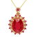 14k Rose Gold 13.45ct Ruby 0.35ct Diamond Pendant