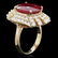 14k Yellow Gold 10.00ct Ruby 2.00ct Diamond Ring