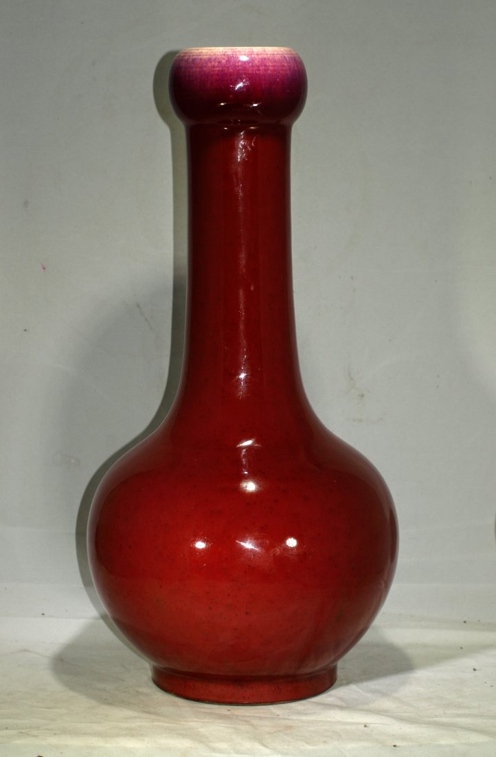LARGE Antique Chinese Flambe porcelain vase (1 of 5)