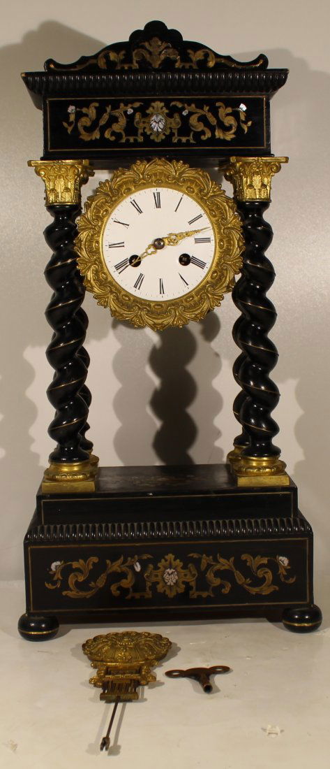 Antique French gilt bronze mantle clock Bazelaire (1 of 20)