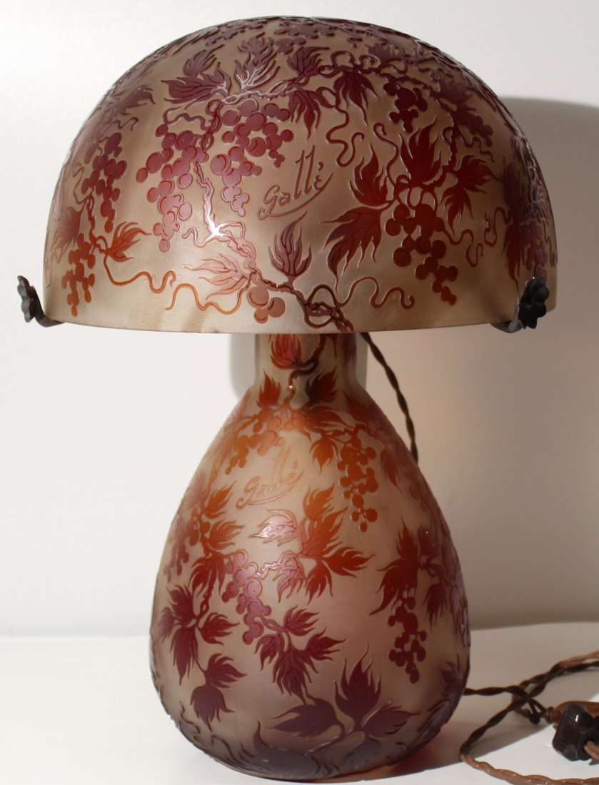 Vintage Galle style cameo studio glass lamp (1 of 19)
