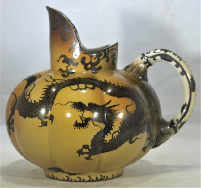Antique Japanese porcelain pitcher w/ dragon motif (1 of 6)