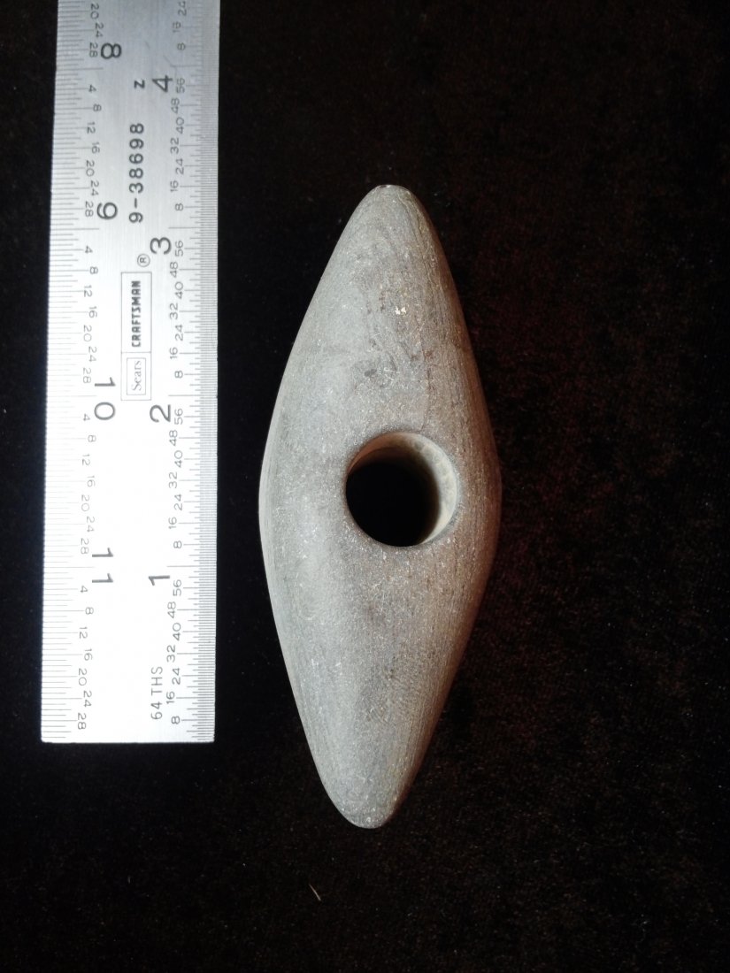 SLATE BANNERSTONE: 3 INCHES LONG BY 1&1/4 INCHES WIDE FROM OHIO