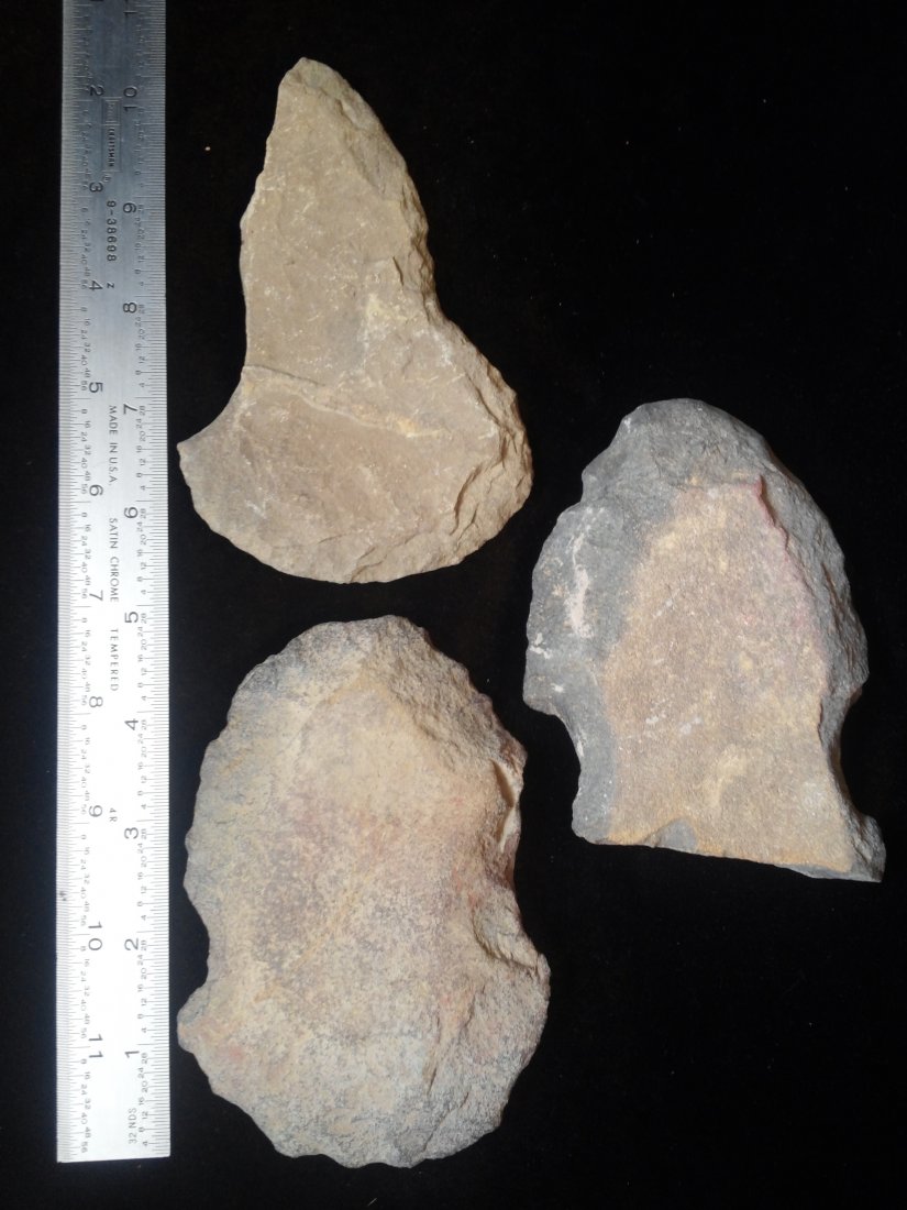 3 ASSORTED AXES: APROX 5 INCHES LONG FROM NE ARKANSAS