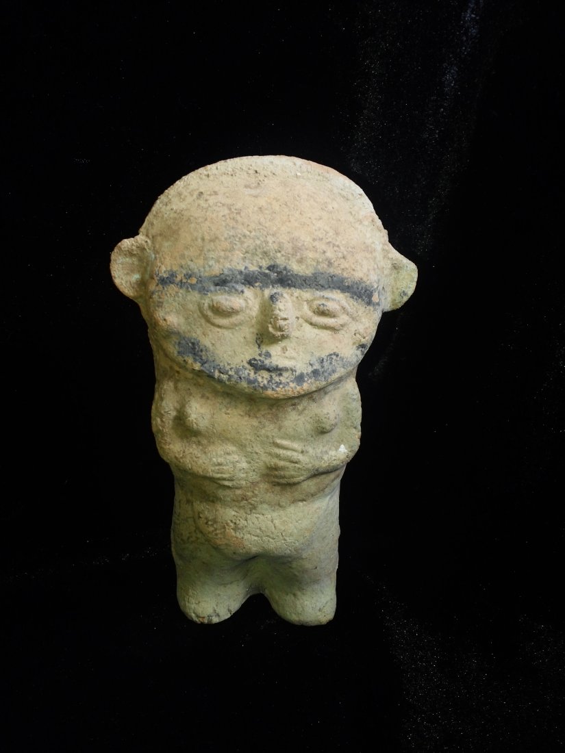 MAYAN FEMALE EFFIGY: 6 INCHES TALL BY 2&1/2 INCHES WIDE SOLID FROM GUATAMALA