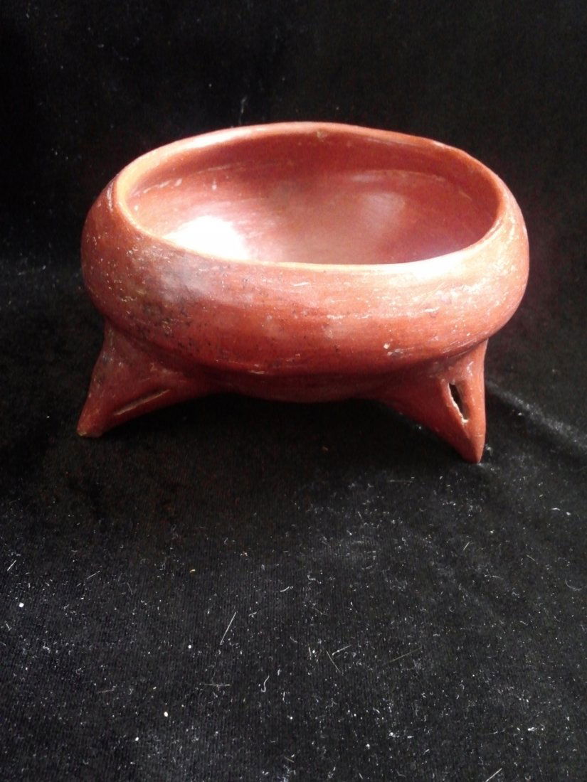 NAYARITE TRIPOD RATTLE BOWL INDIAN ARTIFACT ARROWHEAD (1 of 3)