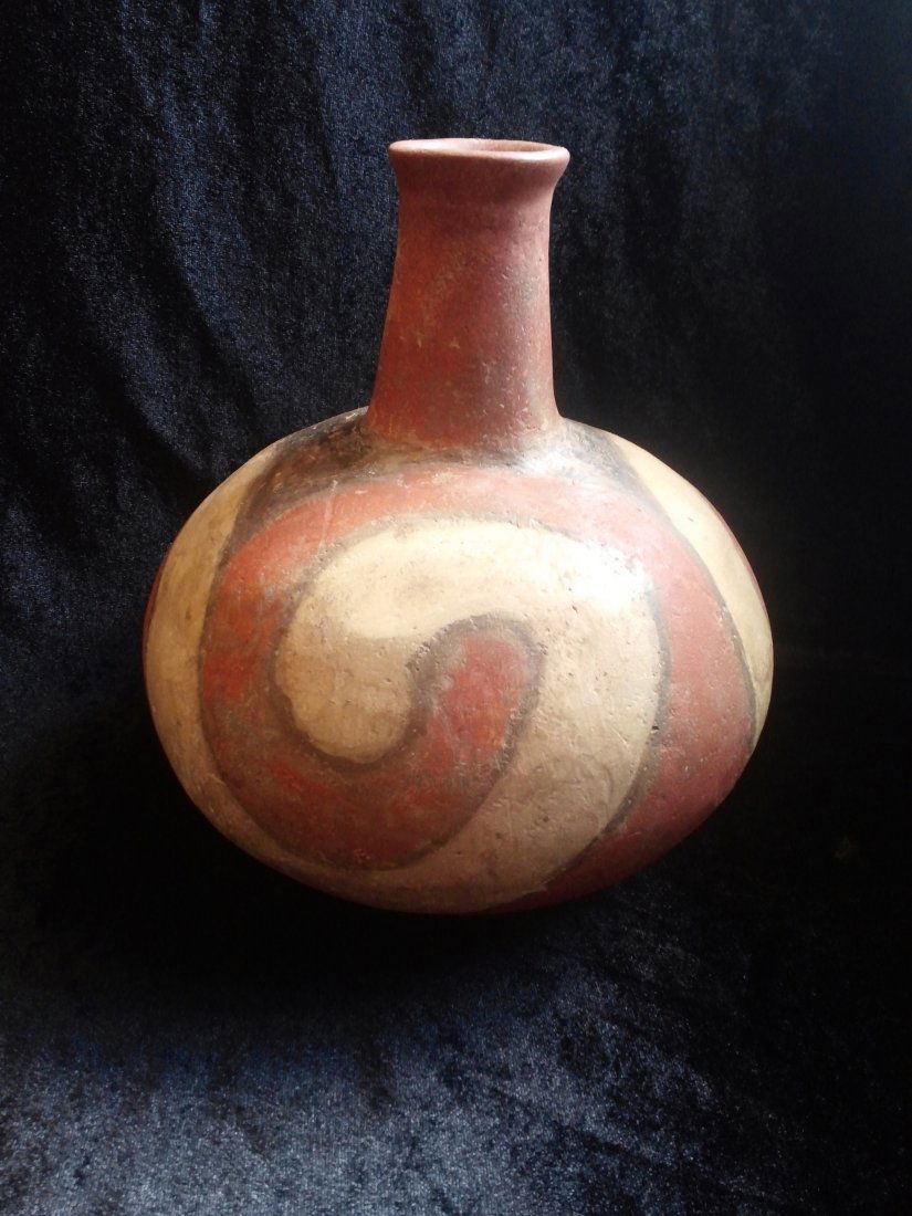 QUAPAW RED, WHITE & BLACK PAINTED WATER BOTTLE (1 of 4)