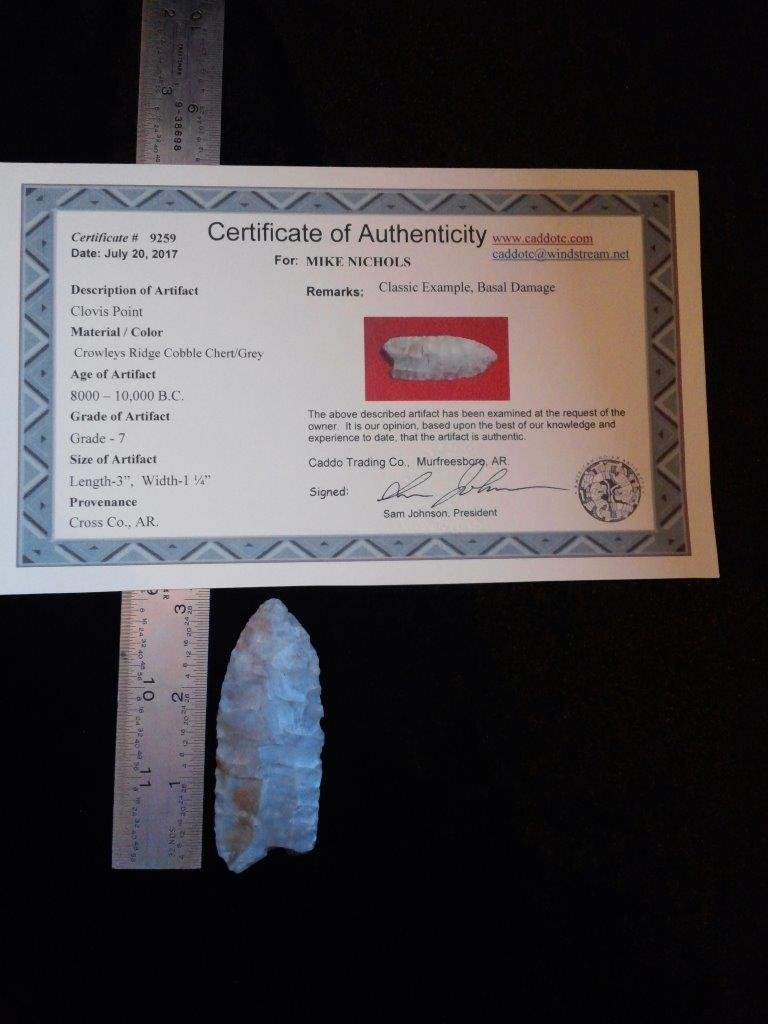 CLOVIS POINT  WITH SAM JOHNSON COA (1 of 2)