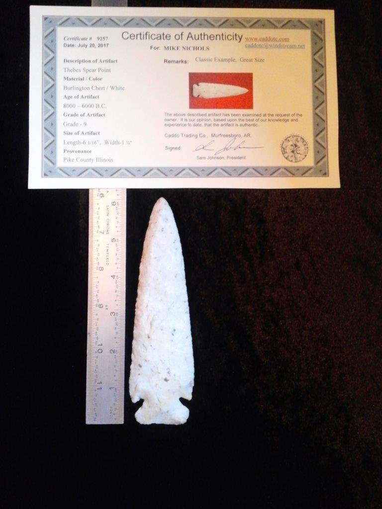 THEBES  SPEAR  POINT  WITH SAM JOHNSON COA (1 of 2)