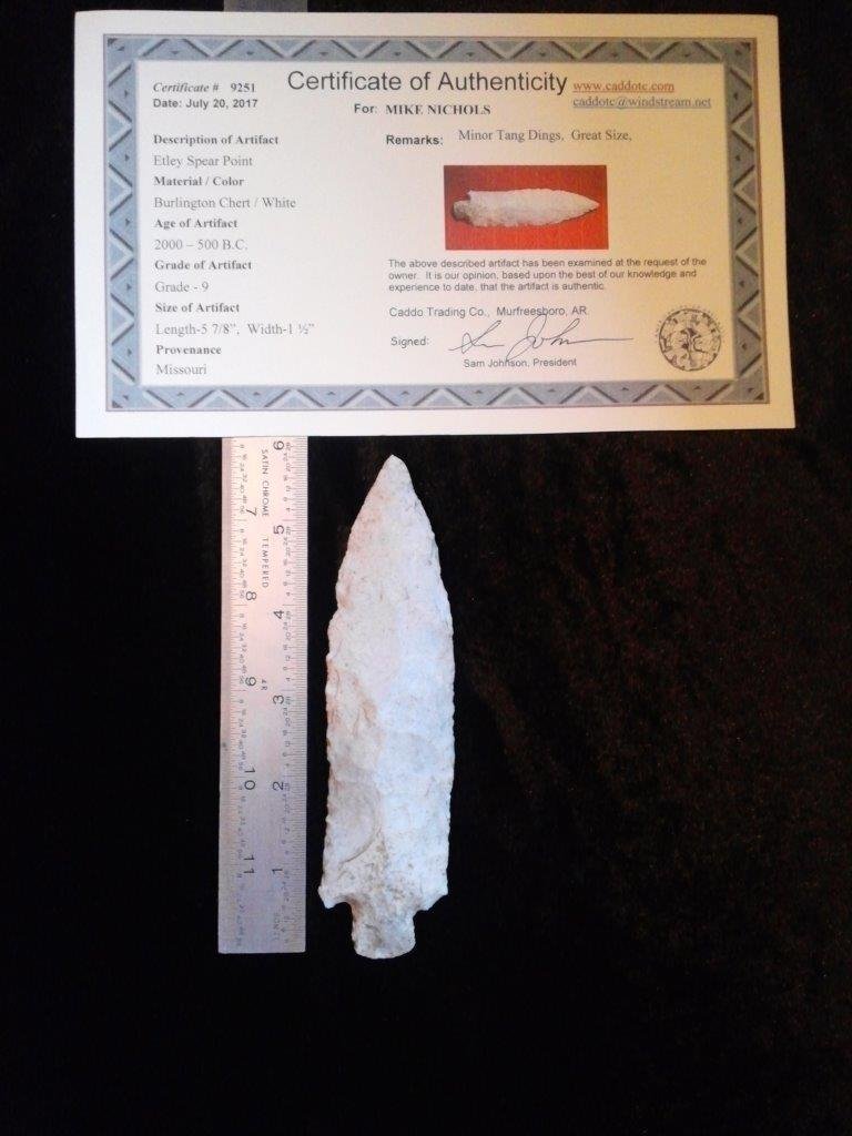 ETLEY  SPEAR  POINT  WITH SAM JOHNSON COA (1 of 2)