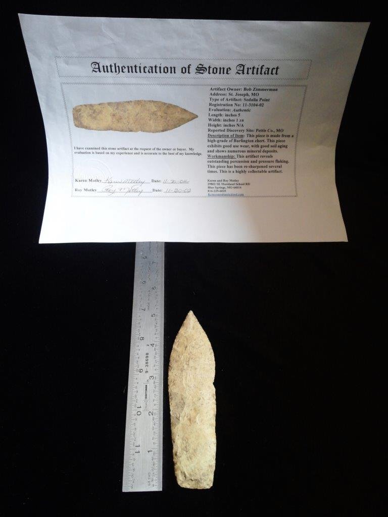 SEDALIA  POINT  WITH ROY MOTLEY  COA (1 of 2)