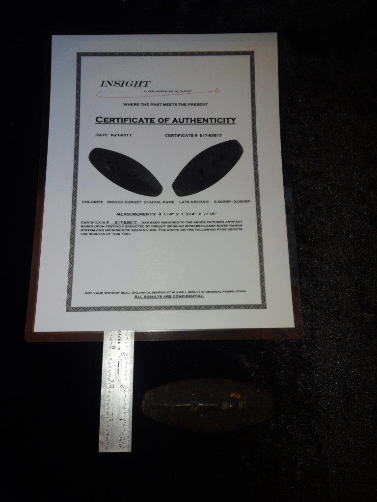 RIDGED GORGET  WITH INSIGHT LASER  EVALUATION  COA (1 of 4)