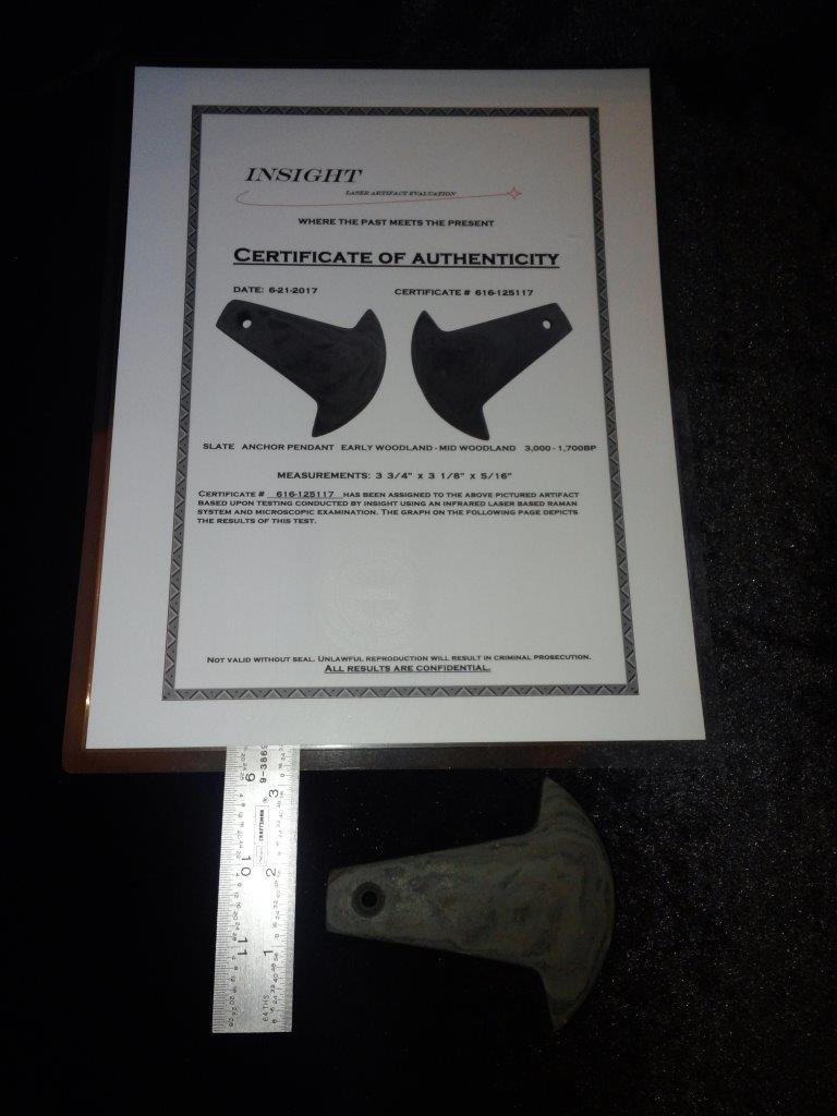 ANCHOR  PENDANT  WITH   INSIGHT LASER  EVALUATION  COA (1 of 4)