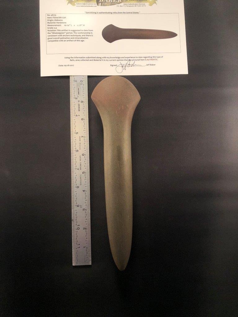 FLARED BIT CELT / SPUD   WITH BAKER COA (1 of 6)