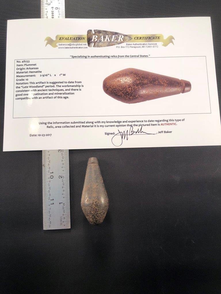 PLUMMET    WITH BAKER COA (1 of 5)